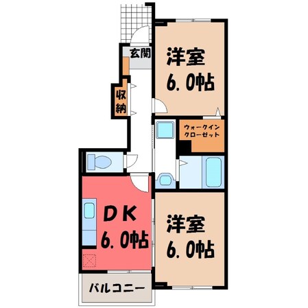 新鹿沼駅 徒歩28分 1階の物件間取画像